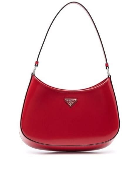 prada cleo leather shoulder bag red|prada cleo patent leather bag.